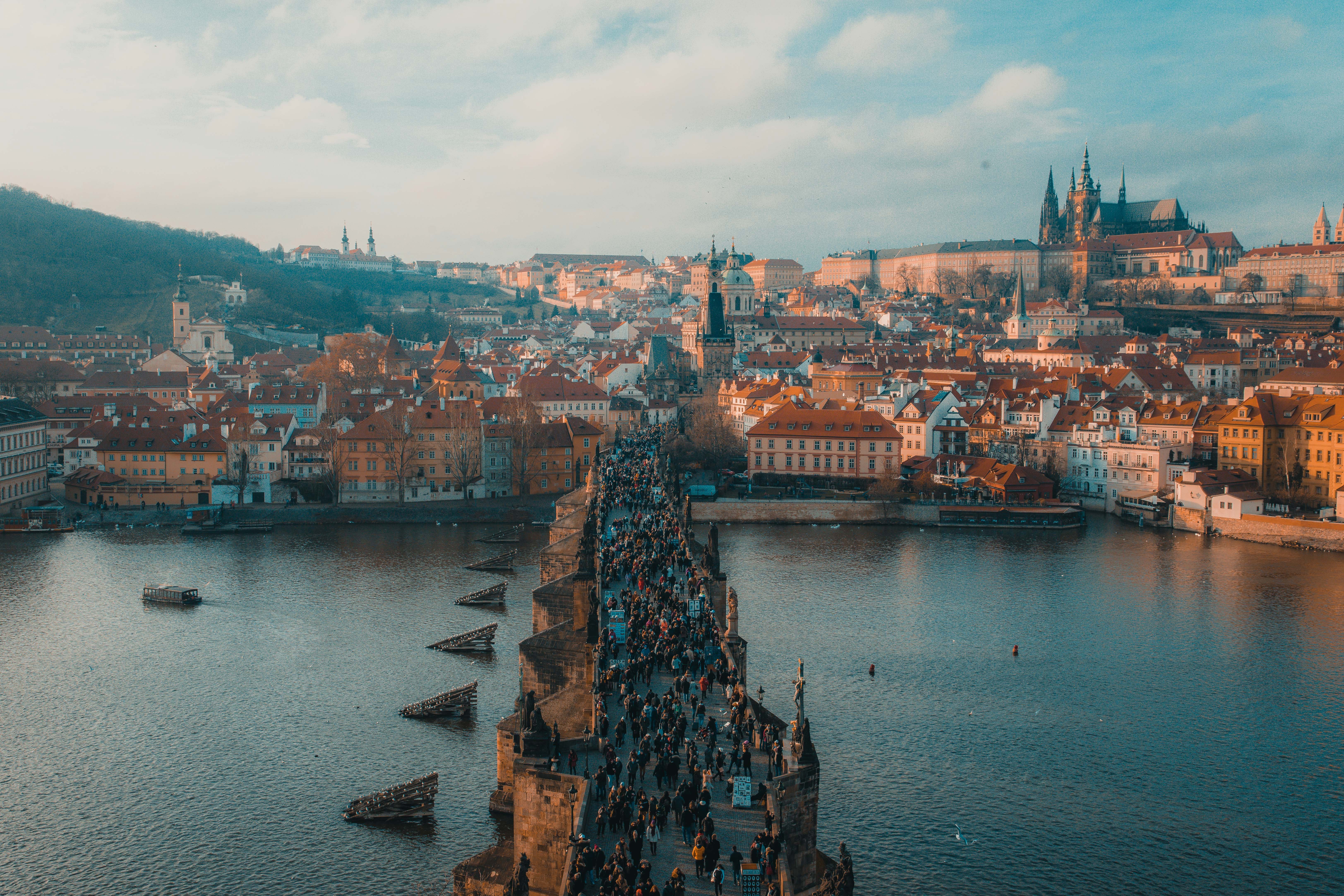 Image of Prague from high point of view